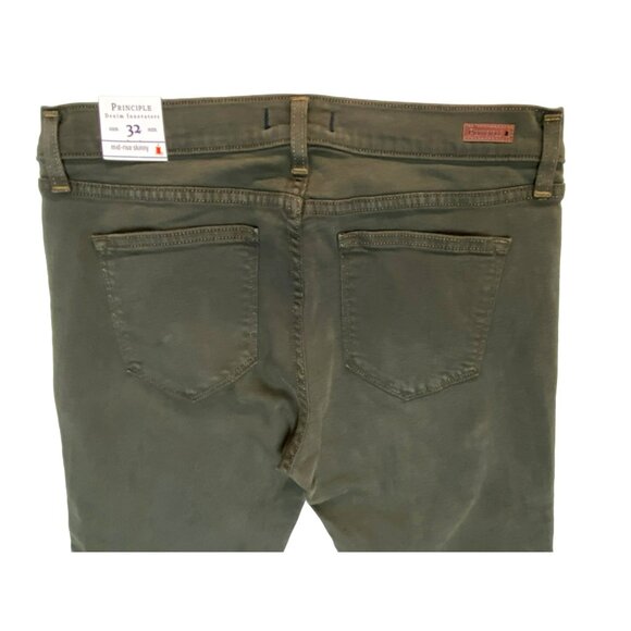 Principle Jeans NWT! 32 Mid Rise Skinny Dreamer Jackpot Olive Green $166 MSRP! - Picture 10 of 11